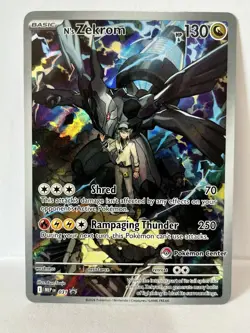2 N's Zekrom 031 Black Star Promo Ascended Heros ETB Pokemon Center Stamp Holo - Image 2