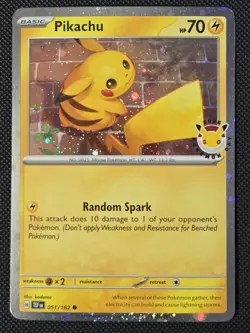 Pokemon TCG: Pokemon Day 30th - Pikachu Stamped Promo (051/162) [Cosmos Holo] - Image 1