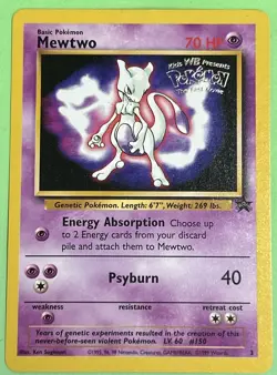 Pokemon TCG Mewtwo 3 WB Movie Promo Stamped 1999 WOTC NO PLAY NM - Image 1
