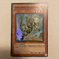 Yugioh Fossil Dyna Pachycephalo CT08-EN012 Super Rare Limited Edition NM - Image 1