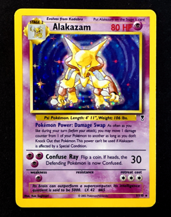 2002 Pokemon ALAKAZAM Legendary Collection Set HOLO Foil Rare Card 1/110 WotC - Image 1