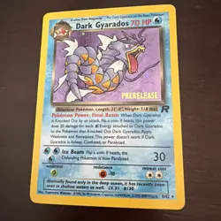 Pokemon TCG Dark Gyarados Holo Rare Card 8/82 Prerelease - Image 1