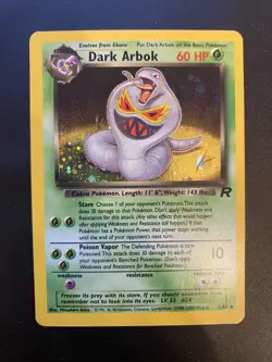 Pokemon Dark Arbok TCG Team Rocket Holo Card 2/82 Unlimited Rare - Image 1