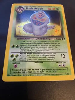 Pokemon Dark Arbok TCG Team Rocket Holo Card 2/82 Unlimited Rare - Image 2