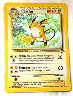 Pokemon Card Raichu 80HP Stage 1 Holo Rare 16/130 Trading Card - Image 4