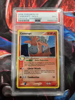 PSA 9 MINT Camerupt Holo 3/100 EX Crystal Guardians Pokemon Card 2006 - Image 1