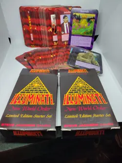 STARTER SET ILLUMINATI Card Game New World Order 100+ Cards UNSORTED 2 BOXES - Image 1