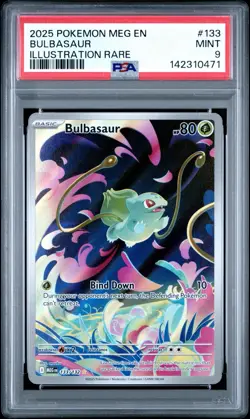 Bulbasaur 133 Pokemon Mega Evolution Illustration Rare PSA 9 MINT Card - Image 1