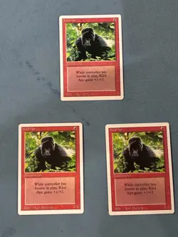 Kird Ape, x3, Revised Edition, Magic the Gathering MTG - Image 1