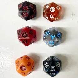 MTG Magic the Gathering lot of 6 rare spindown d20 dice From the Vault - Image 1