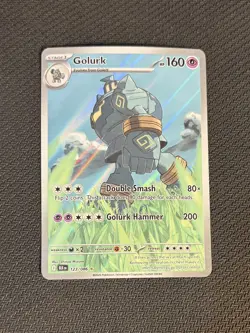 Golurk 123/086 NM – Illustration Rare Holo – 2025 Pokemon TCG S&V Black Bolt - Image 1