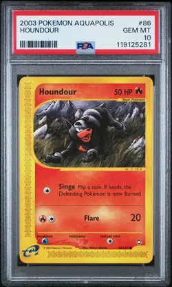 2003 POKEMON AQUAPOLIS #86 HOUNDOUR PSA 10 - Image 1