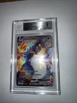 Pokemon 2021 TCG Shining Fates Charizard VMAX SV107/SV122 BGS 9 Mint - Image 2