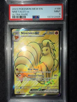 2023 POKEMON MEW EN-151 ULTRA RARE #186 NINETALES EX PSA 9 - Image 1