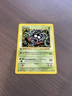 Pokemon TCG Tangela Base Set 66/102 Regular 1st Edition Common - Image 2