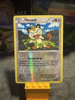 Meowth - 74/124 XY Fates Collide Pokemon Reverse Holo - Image 1
