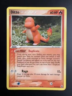 Carta Pokemon Ditto (DS 37) EX Delta Species EN Excellent Ditto Charmander 2005 - Image 1