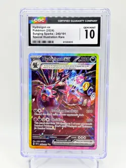 POKEMON SURGING SPARKS #240 HYDREIGON EX CGC 10 GEM MINT - Image 1