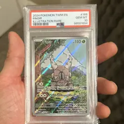 Pokemon Pinsir 168/167 Sv06: Twilight Masquerade Illustration Rare Holo PSA 10 - Image 1