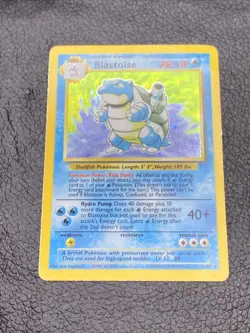 B6 Pokemon 1999 Blastoise Base Set Unlimited Holo Rare 2/102 HP - Image 1