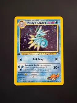 Misty's Seadra 9/132 Pokemon Gym Heroes 1st Edition Holo Rare Near Mint NM 2000 - Image 1