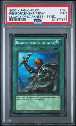 2003 Yu-Gi-Oh! Reinforcement Of Army Legacy of Darkness LOD 1st Ed Super PSA 9 - Image 1