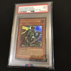 Yugioh Legacy Of Darkness 1st Edition Marauding Captain LOD-018 PSA 9 - Image 1