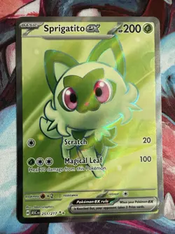 Pokemon TCG Sprigatito EX Full Art Card 251/217 Ascended Heroes Ultra Rare NM - Image 1