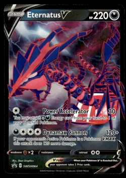 Pokemon TCG SWSH: Sword & Shield Promo Cards #SWSH064 Eternatus V Holo NM - Image 1