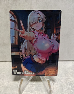 Elizabeth Trading Card Waifu Goddess Story Anime Girl holo Karte Manga Full Art - Image 1