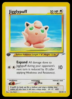 Pokemon Card - Jigglypuff Neo Destiny 44/105 Uncommon 1st Edition - Image 1