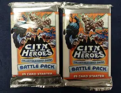 City of Heroes "Battle Pack" 25-Card Sealed Booster Pack Lot Of 2 Packs - Image 1