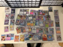 Pokemon Card Lot 100+ IR/Full Art/Rare Sword Shield Scarlet Violet w/ Top Loader - Image 1