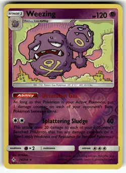Weezing 74/214 SM - Unbroken Bonds LP Pokemon Card TCG - Image 1