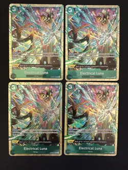 NM Playset Electrical Luna OP08-036 Alt Art Premium Card Collection Vol 5 Eng - Image 1
