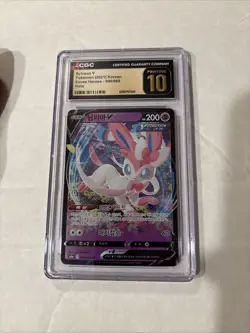 Pokemon Sylveon v Eevee Heroes Double Rare Holo Card 040/069 Korean Pristine 10 - Image 1