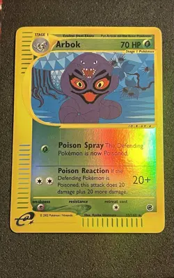 POKEMON CARD 2002 ARBOK REVERSE HOLO E-READER 35/165 EXPEDITION - Image 1
