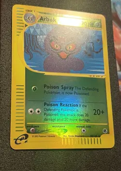 POKEMON CARD 2002 ARBOK REVERSE HOLO E-READER 35/165 EXPEDITION - Image 2