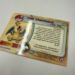 Charizard 1999 Pokemon Card #06 Foil Topps BLUE LOGO 1st Ed - Image 4