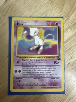 Mew Pokemon Promo Card Black Star Promo #8 Vintage WOTC LP - Image 1