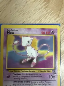 Mew Pokemon Promo Card Black Star Promo #8 Vintage WOTC LP - Image 2