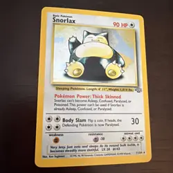 Pokemon TCG Snorlax Unlimited Rare Holo Card 11/64 Jungle - Image 1