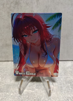 Rias Gremory Trading Card Waifu Goddess Story Anime Girl holo Karte Manga Full - Image 1