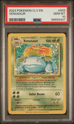 VENUSAUR 003/034 PSA 10 CLV POKEMON CARD CLASSIC COLLECTION HOLO ENGLISH - Image 1