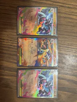 Mega Charizard X and Y EX- Lot 3 Cards Holo English. 029 & 030 black star promo - Image 1