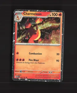 Charmeleon 005/165 Scarlet & Violet 151 Cosmos Holo DOUBLE SWIRL Pokemon Card NM - Image 1