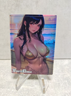 Tifa Trading Card Waifu Goddess Story Anime Girl holo Karte Manga Full Art - Image 1