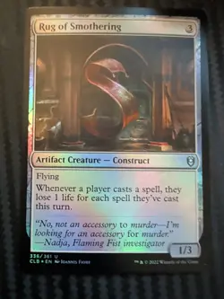 MTG Commander Legends: Battle for Baldur's Gate Rug of Smothering Foil Card NM - Image 1