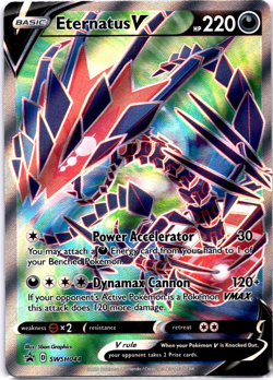Pokemon TCG Eternatus V SWSH044 Sword & Shield Promo Cards Holo Rare Near Mint - Image 1