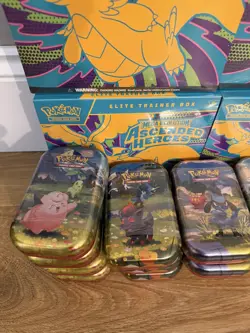 Pokemon TCG: x5 Ascended Heroes ETB & 14 Mini Tins Bundle New Sealed - Image 2